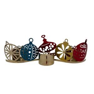 Bath & Body Works Christmas Ornament Design Tealight Candle Holder Multicolor
